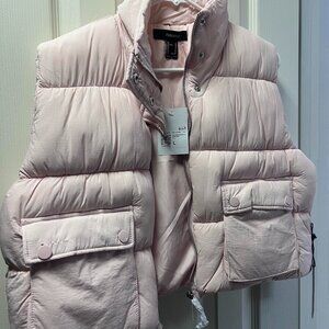 Cropped Zip-Up Puffer Vest